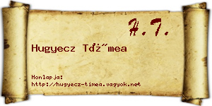 Hugyecz Tímea névjegykártya